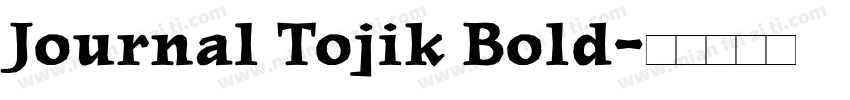 Journal Tojik Bold字体转换